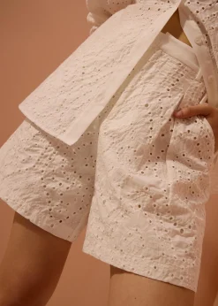 Tailored Bermuda Shorts in Soft Breeze Broderie