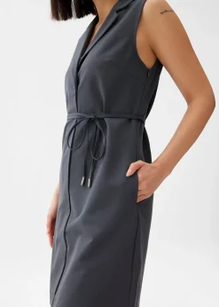 Tailored Collared Column Mini Dress