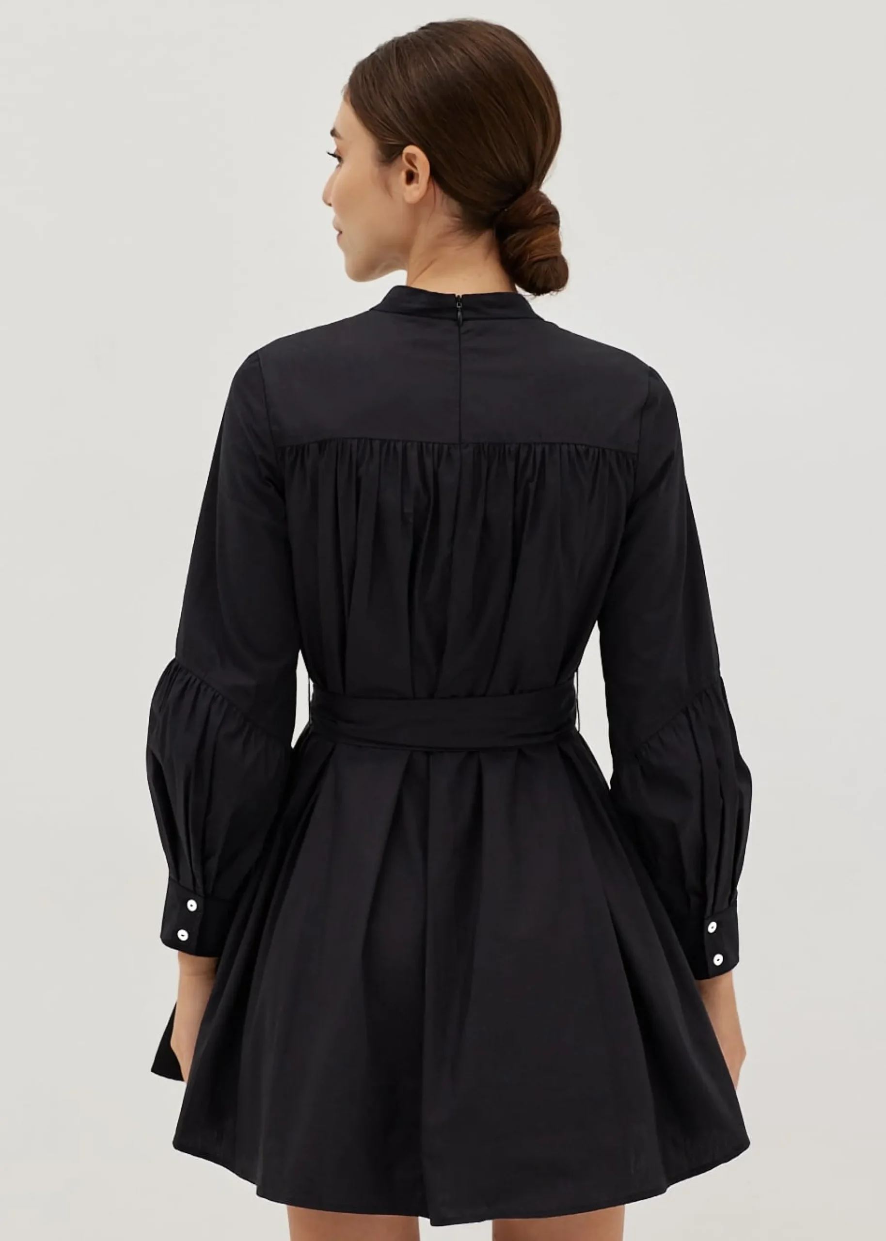 Tanisha Blouson Sleeve Ruched Babydoll Dress