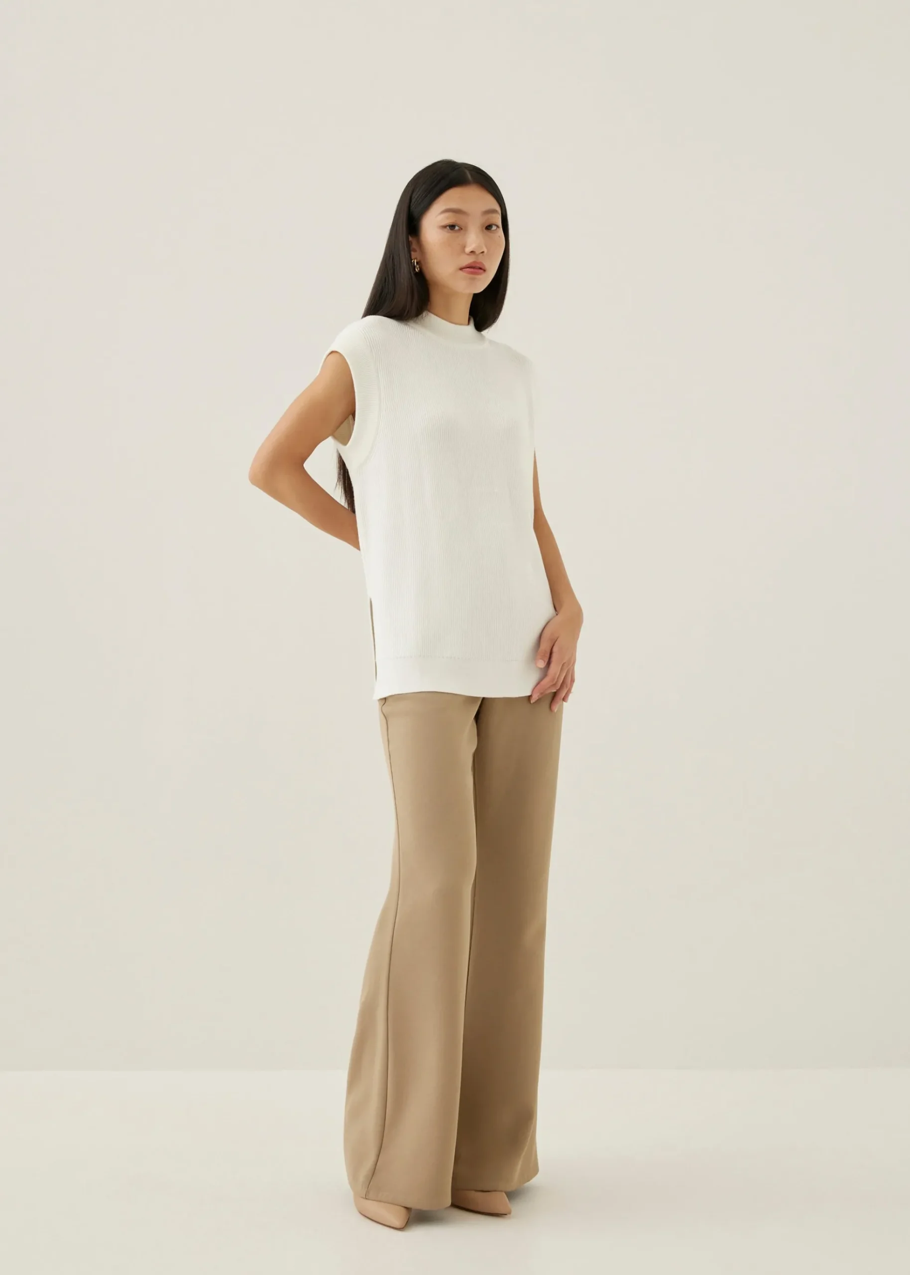 Taniya High Neck Knit Top