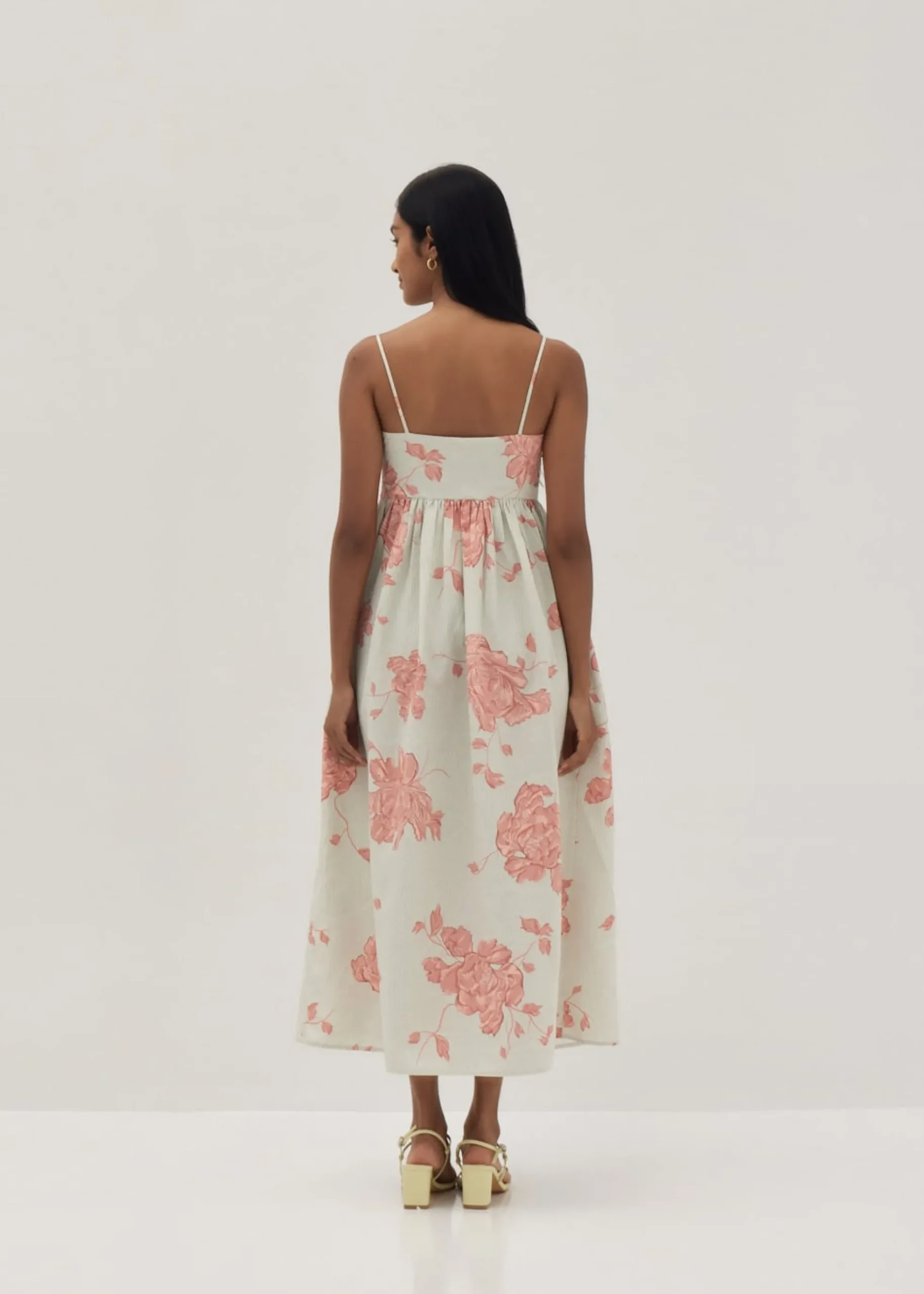 Tanya Ruched Babydoll Dress in Prosperous Blooms