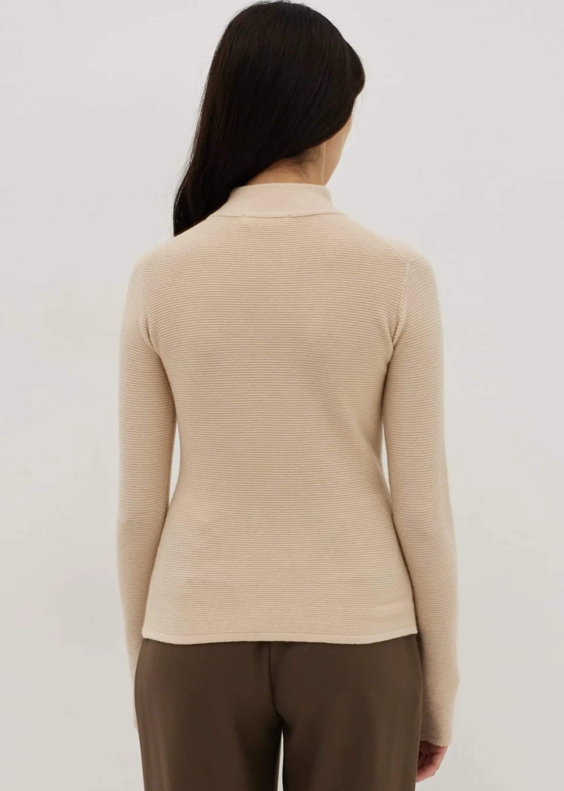 Tara Turtle Neck Ribbed Knit Top