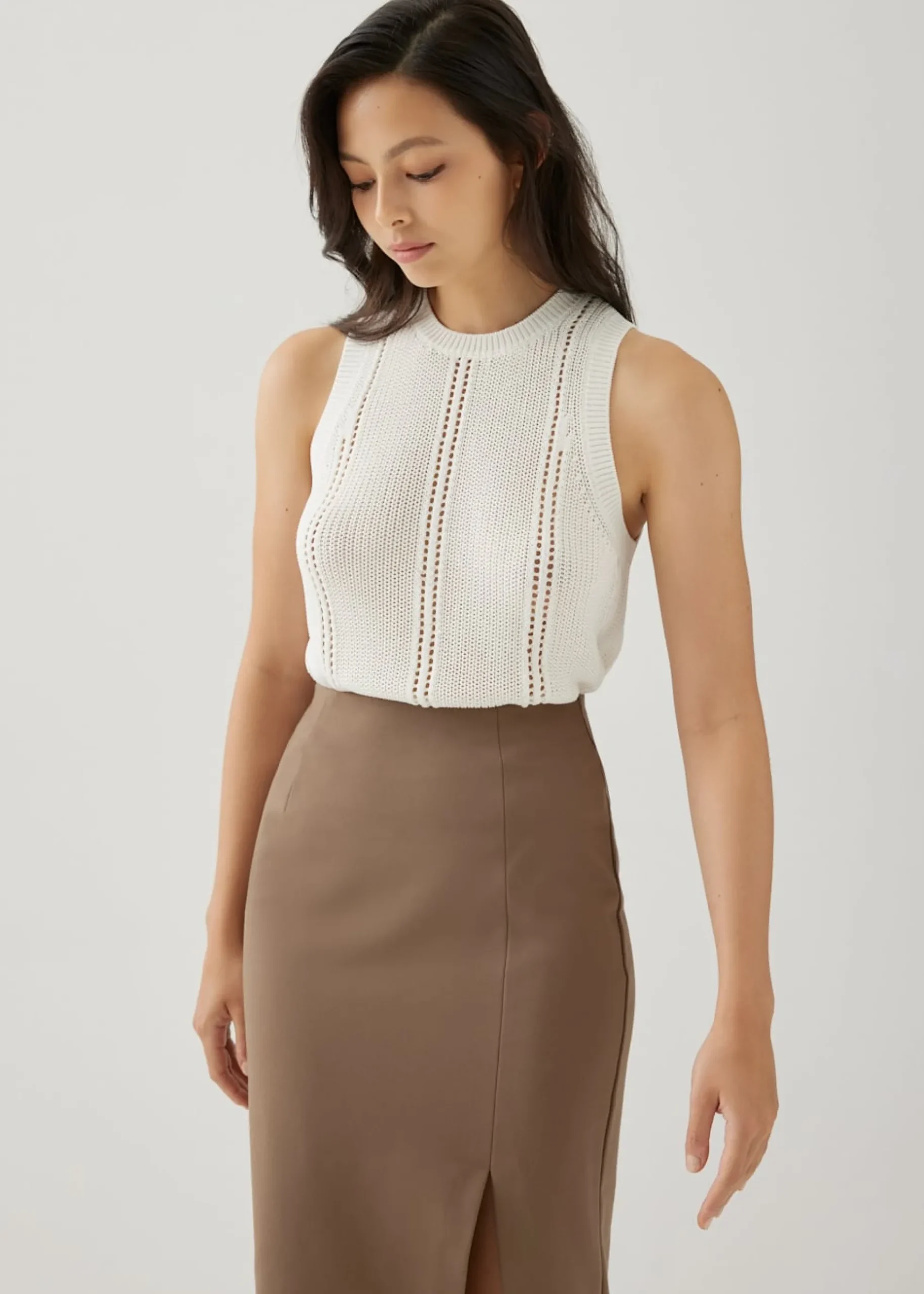 Tatum Pointelle Knit Tank