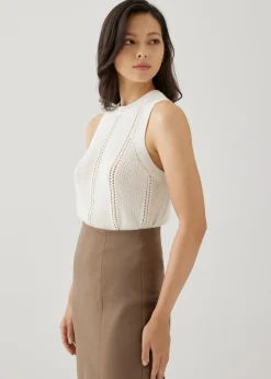 Tatum Pointelle Knit Tank