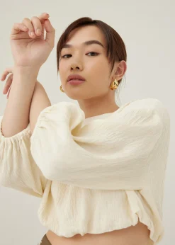 Thelma Elastic Puff Sleeve Top
