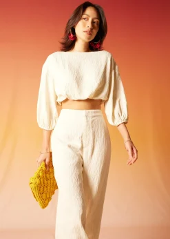 Thelma Elastic Puff Sleeve Top