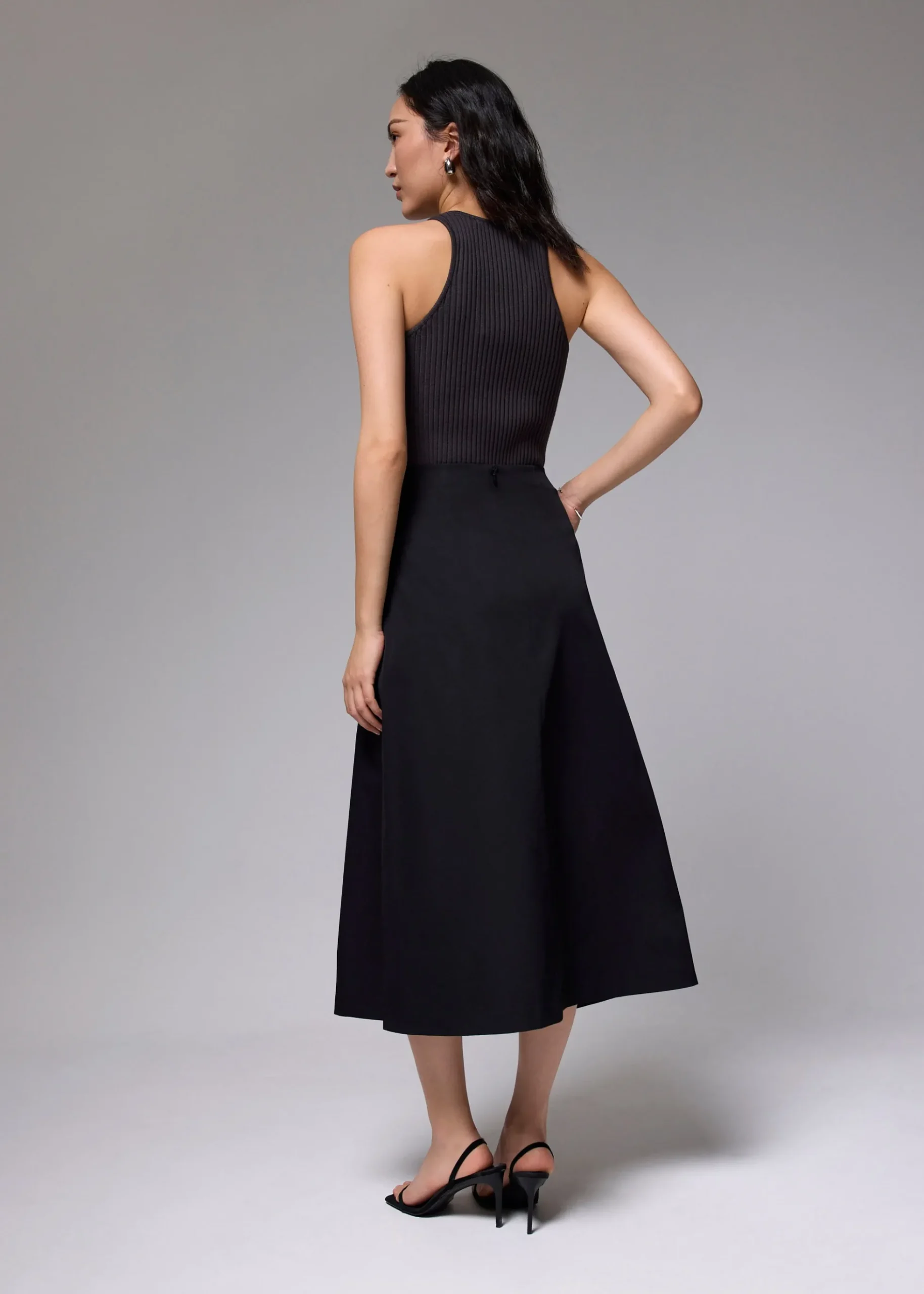 Tie Front Wrap Midi Skirt
