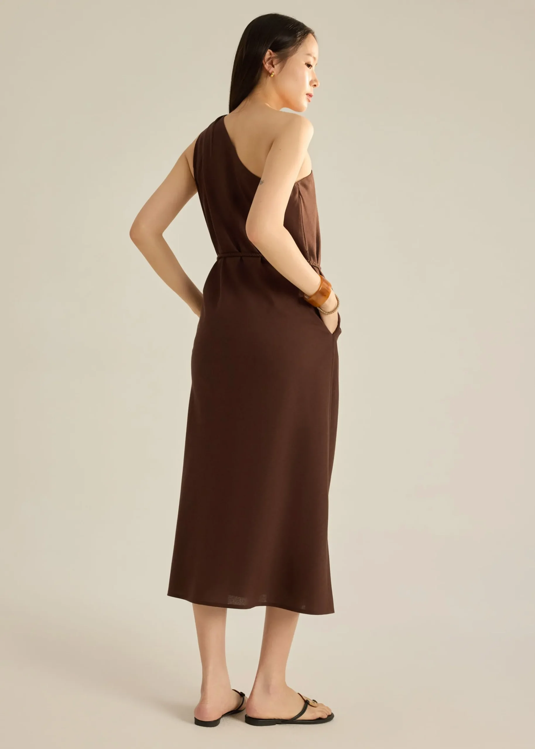 Toga Maxi Dress With Sash Tie