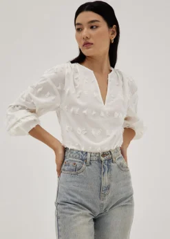 Toya Textured Poet Blouse