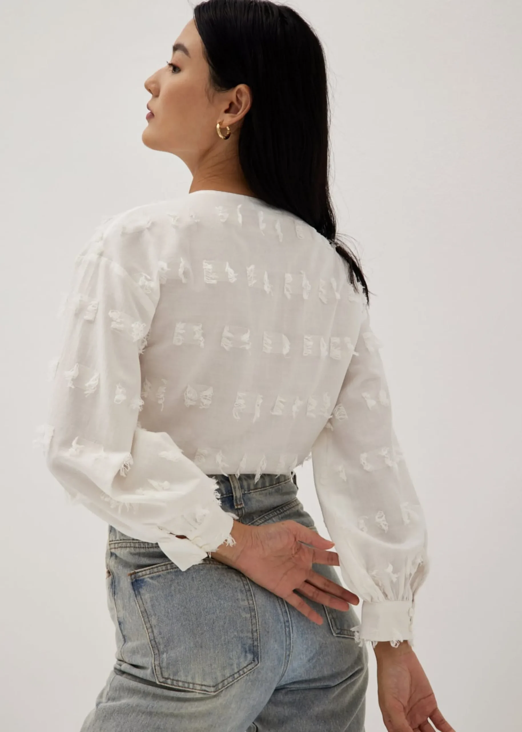 Toya Textured Poet Blouse