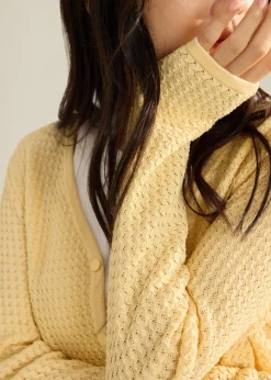 Trina Waffle Knit Boxy Cardigan