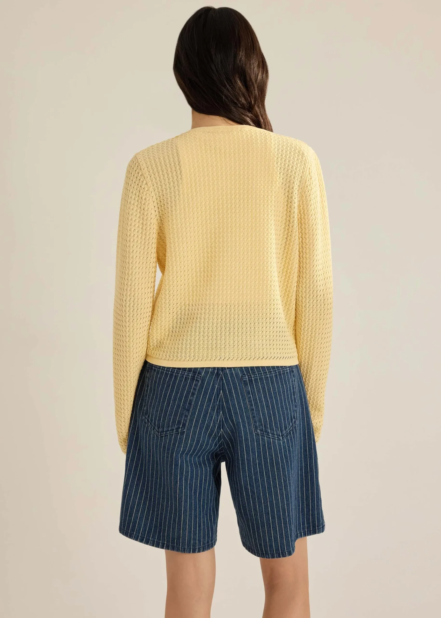 Trina Waffle Knit Boxy Cardigan