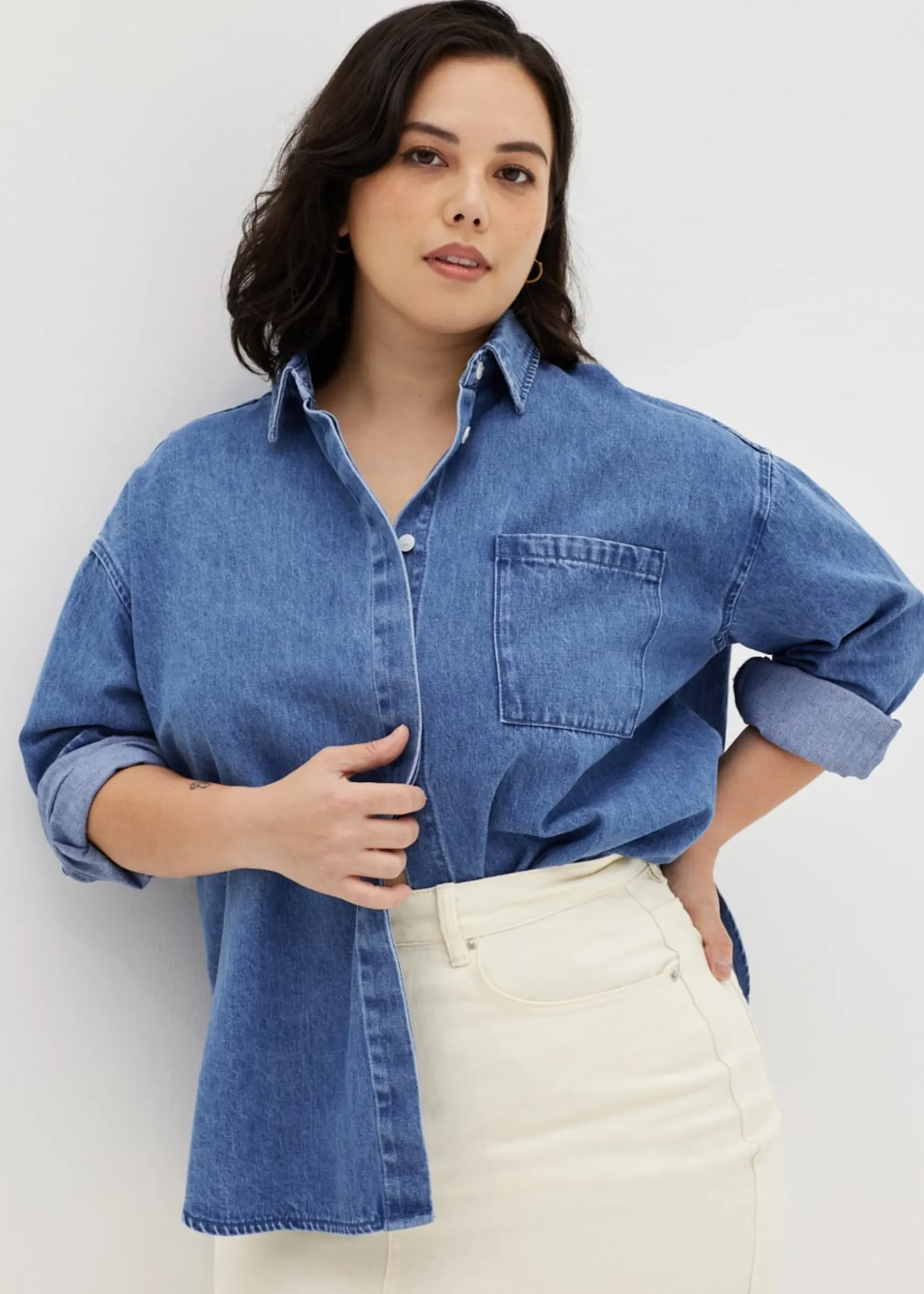 Trinity Denim Collared Shirt