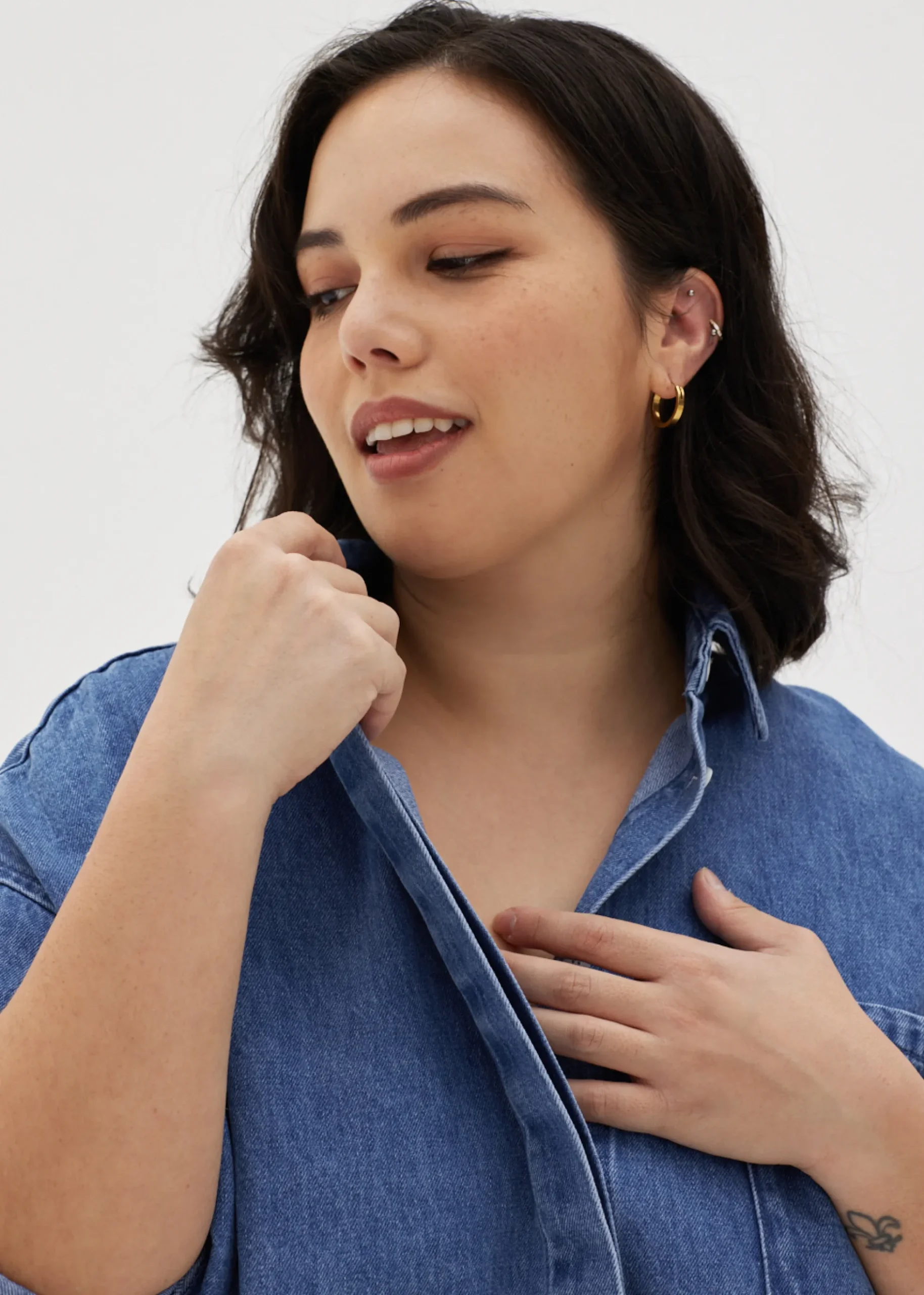 Trinity Denim Collared Shirt