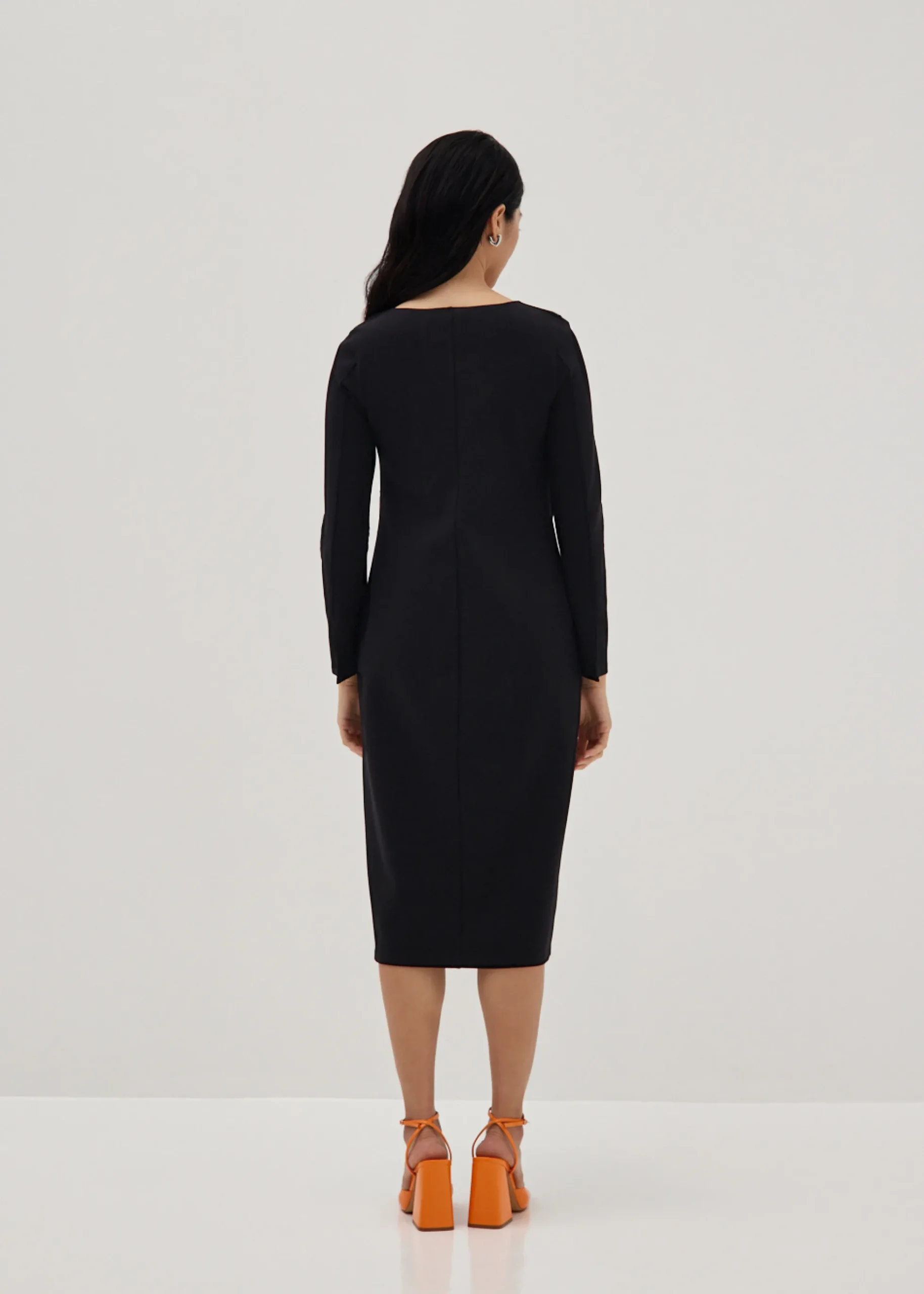 Tristenne V-neck Column Midi Dress