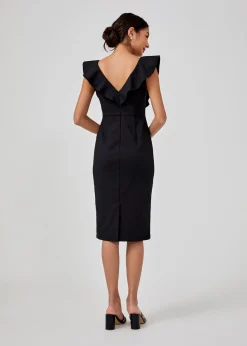 Trudy Ruffle Bodycon Midi Dress