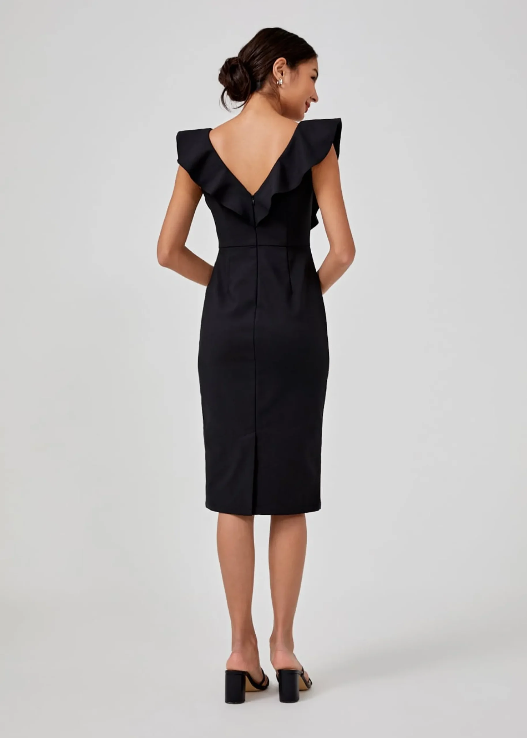 Trudy Ruffle Bodycon Midi Dress