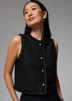 Tweed Boxy Crop Vest