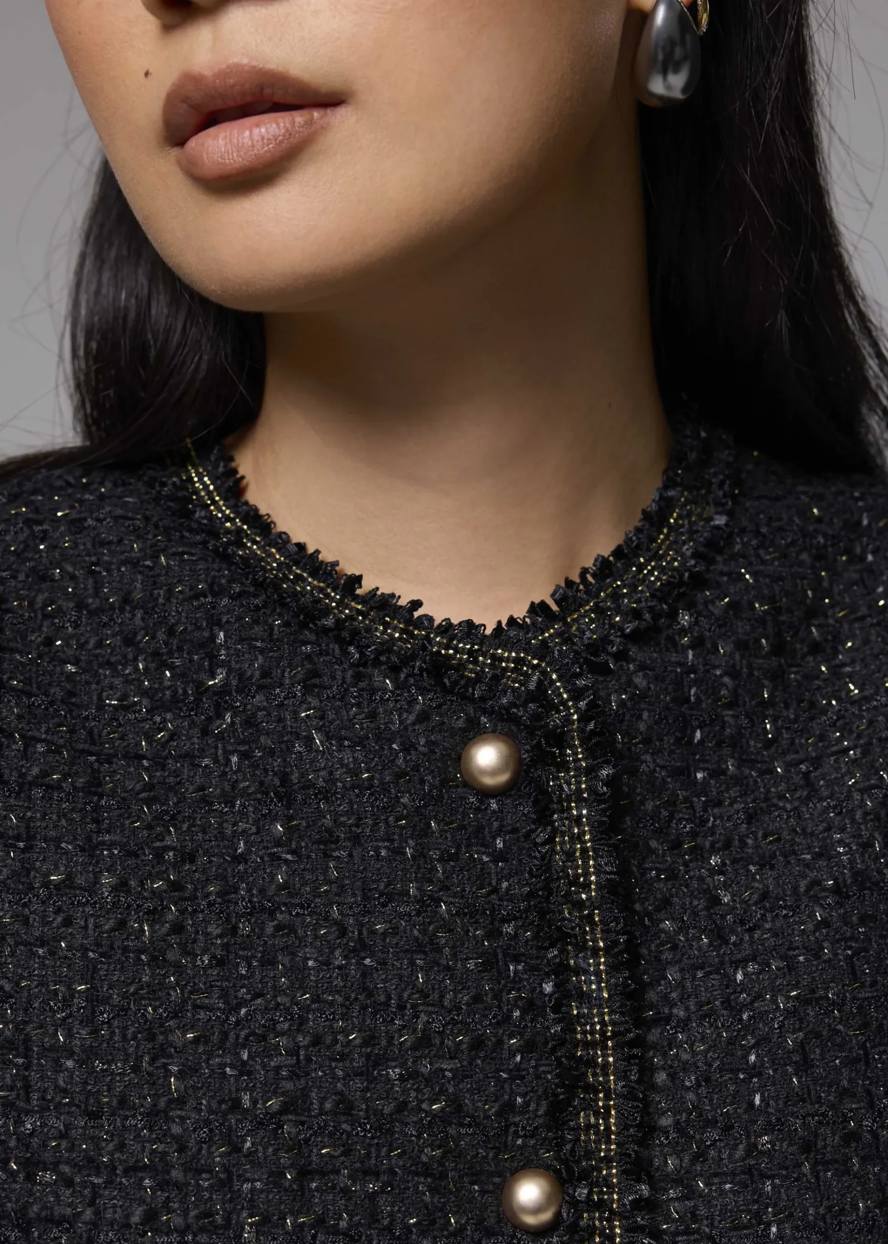 Tweed Boxy Crop Vest