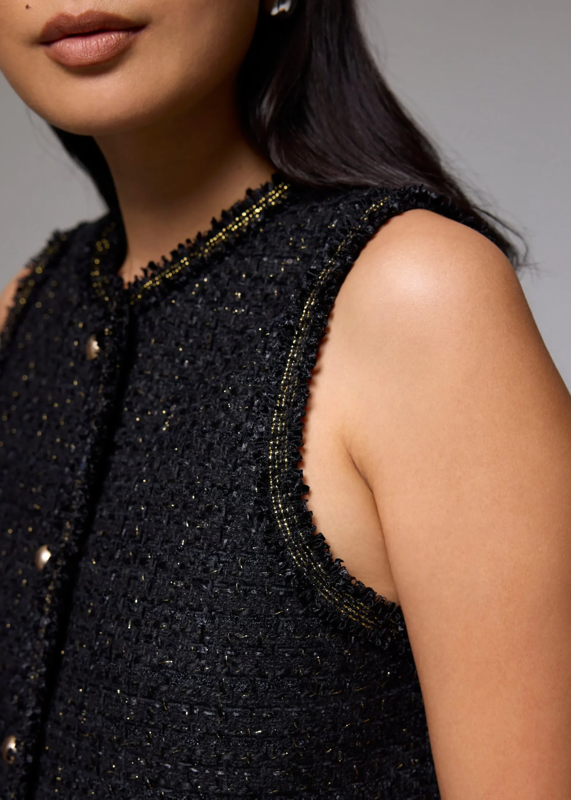 Tweed Boxy Crop Vest