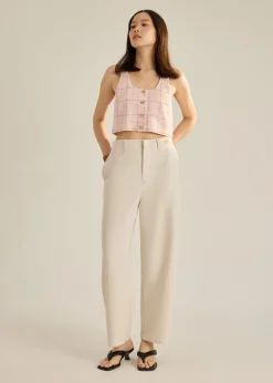 Tweed Boxy Shell Top
