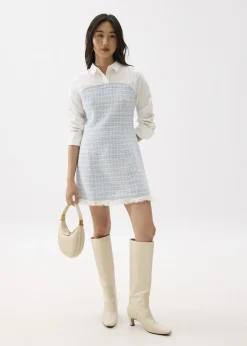 Tweed Cotton A-line Mini Dress