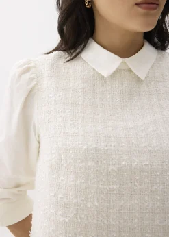 Tweed Cotton Collared Shirt