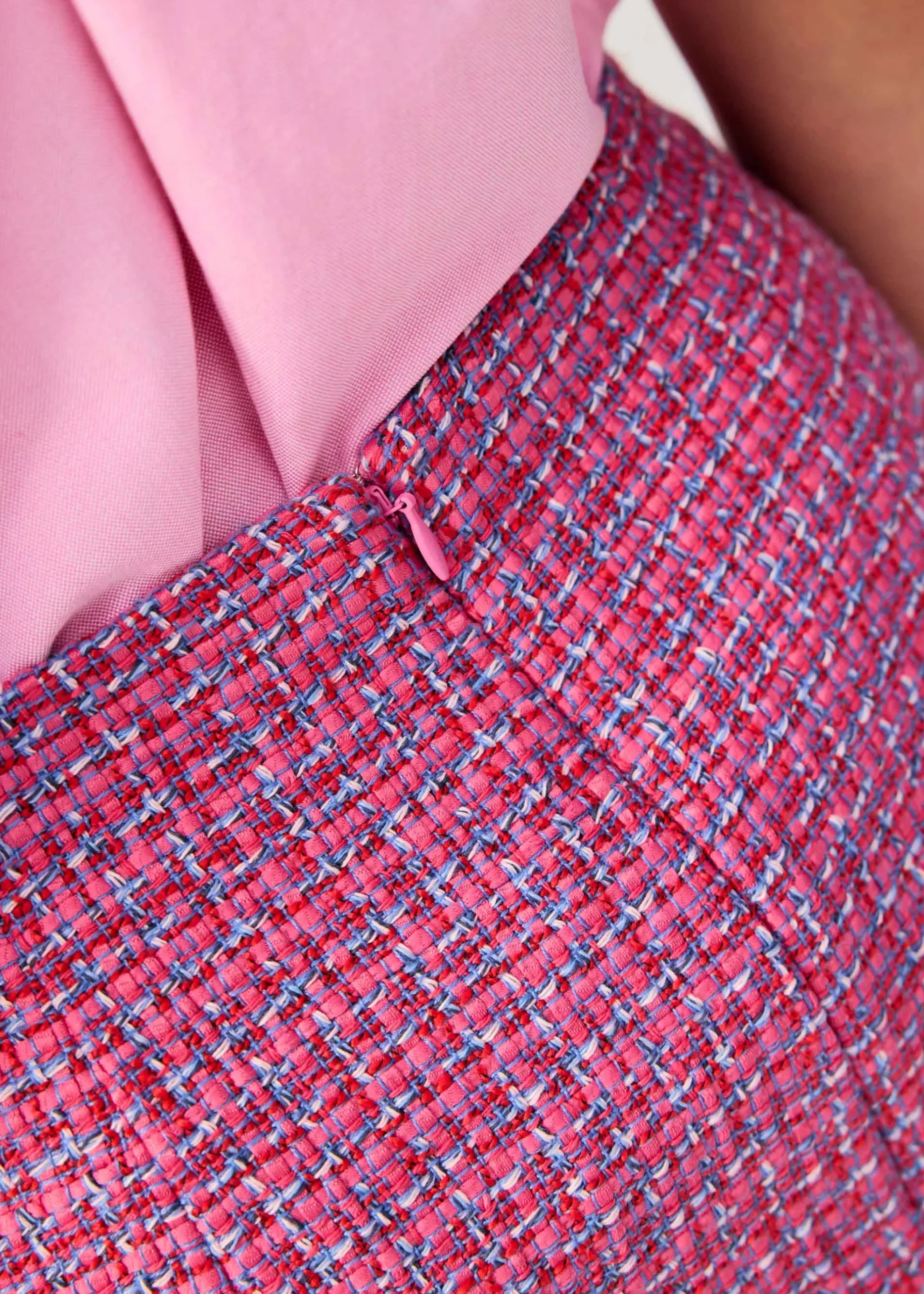 Tweed Frayed Hem A-line Mini Skirt