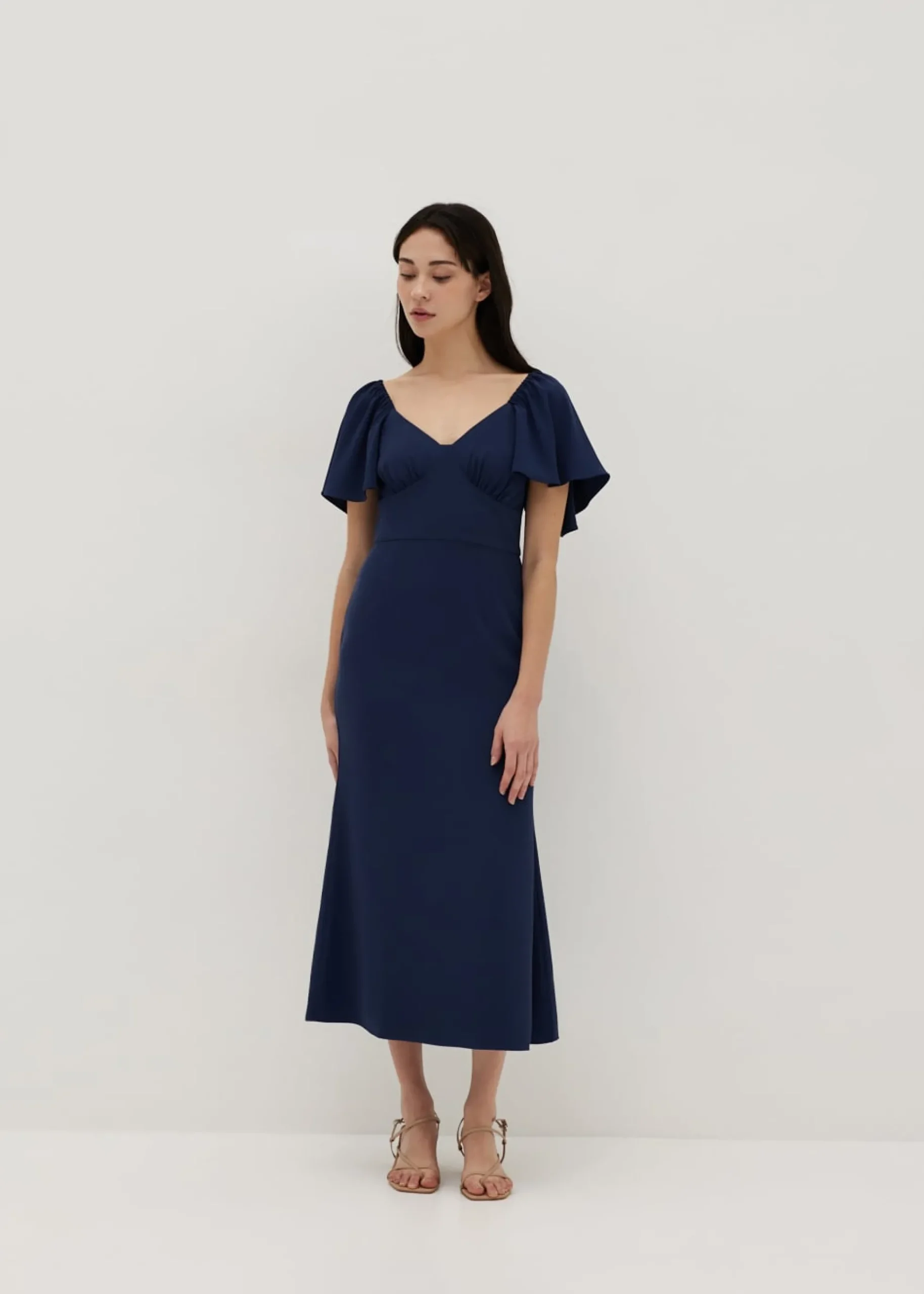 Valorie Flutter Sleeve Mermaid Dress