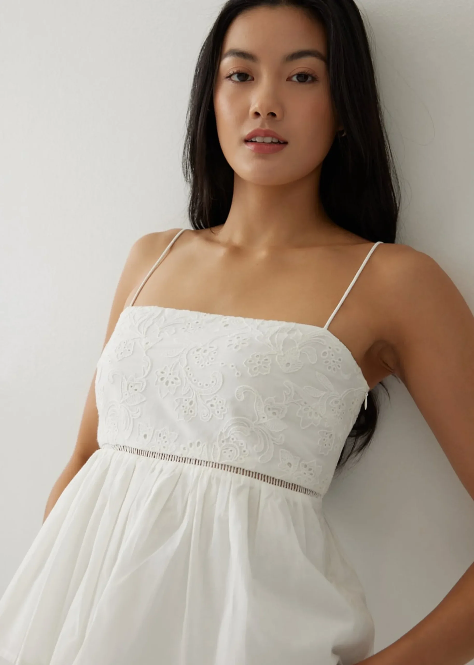 Vandelia Broderie Babydoll Top