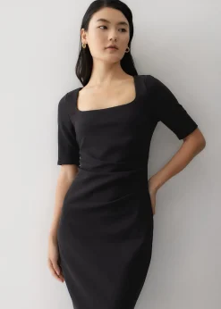 Vangie Square Neck Pencil Midi Dress