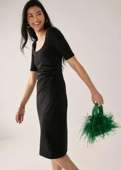 Vangie Square Neck Pencil Midi Dress