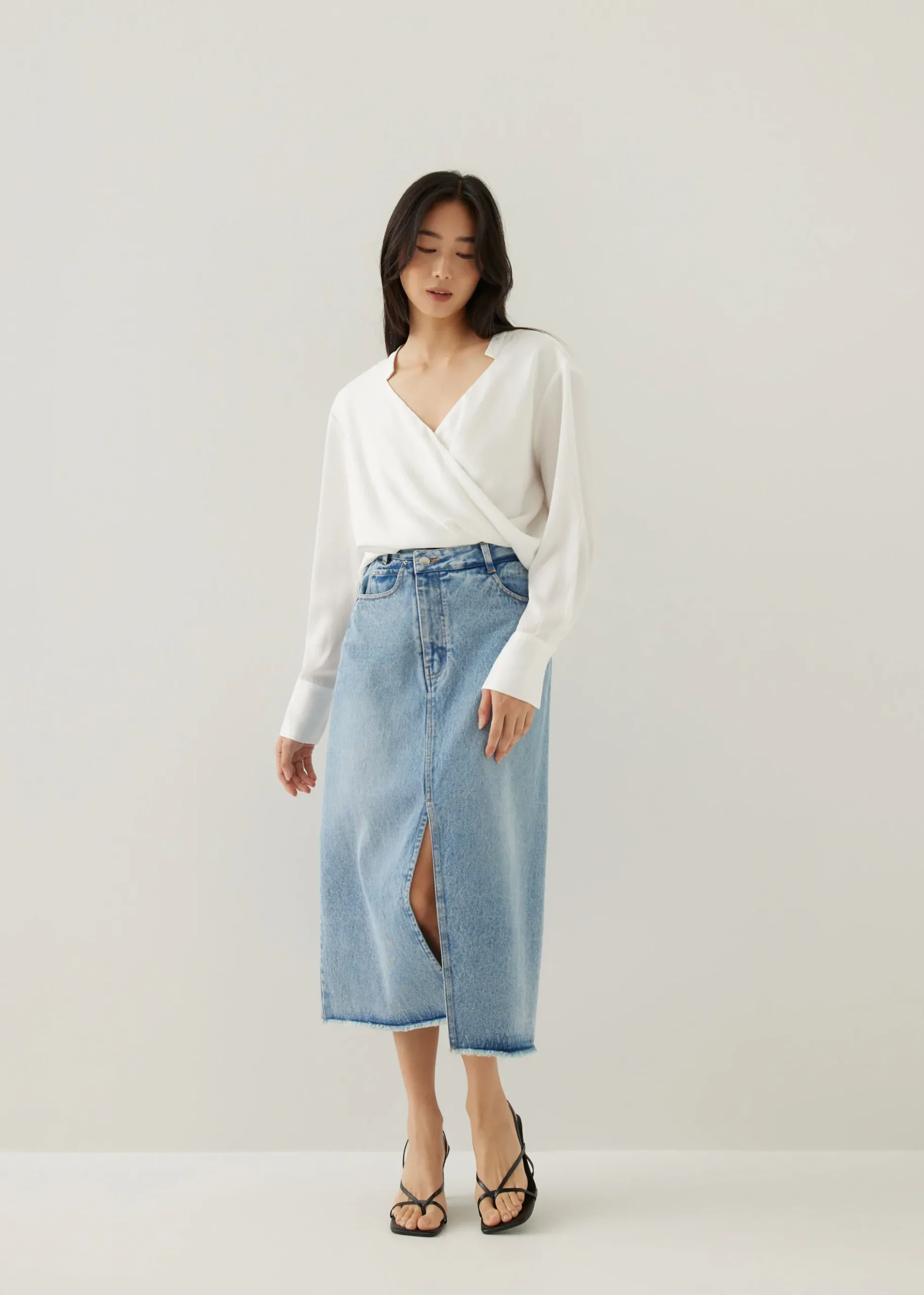 Vanya Relaxed Drape Blouse