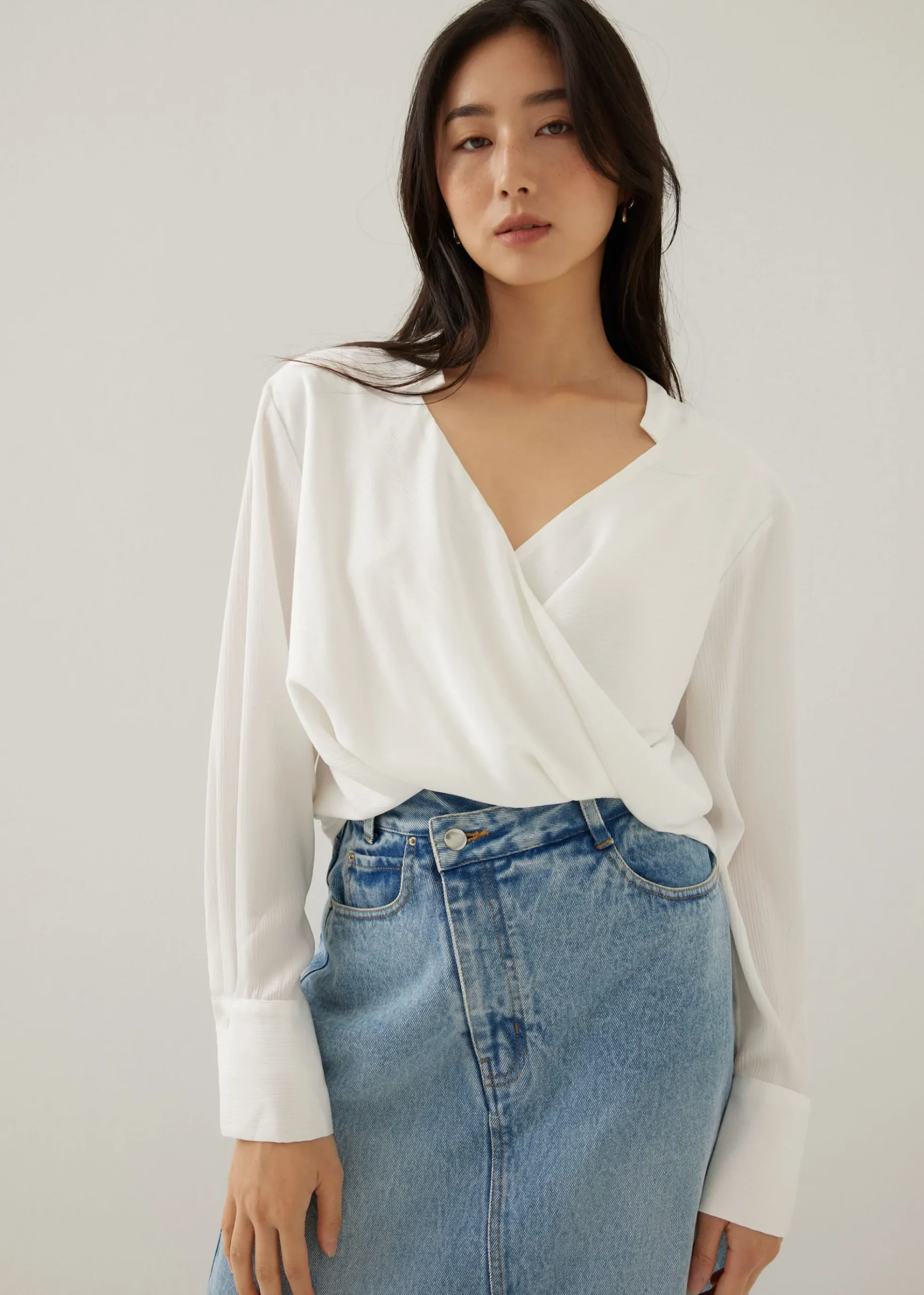 Vanya Relaxed Drape Blouse