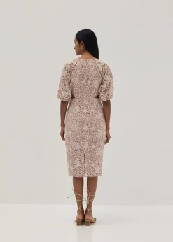 Venus Lace Cut Out Midi Dress