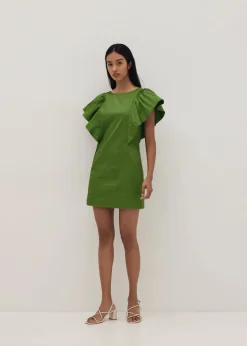 Veronique Ruffle Sleeve Shift Dress