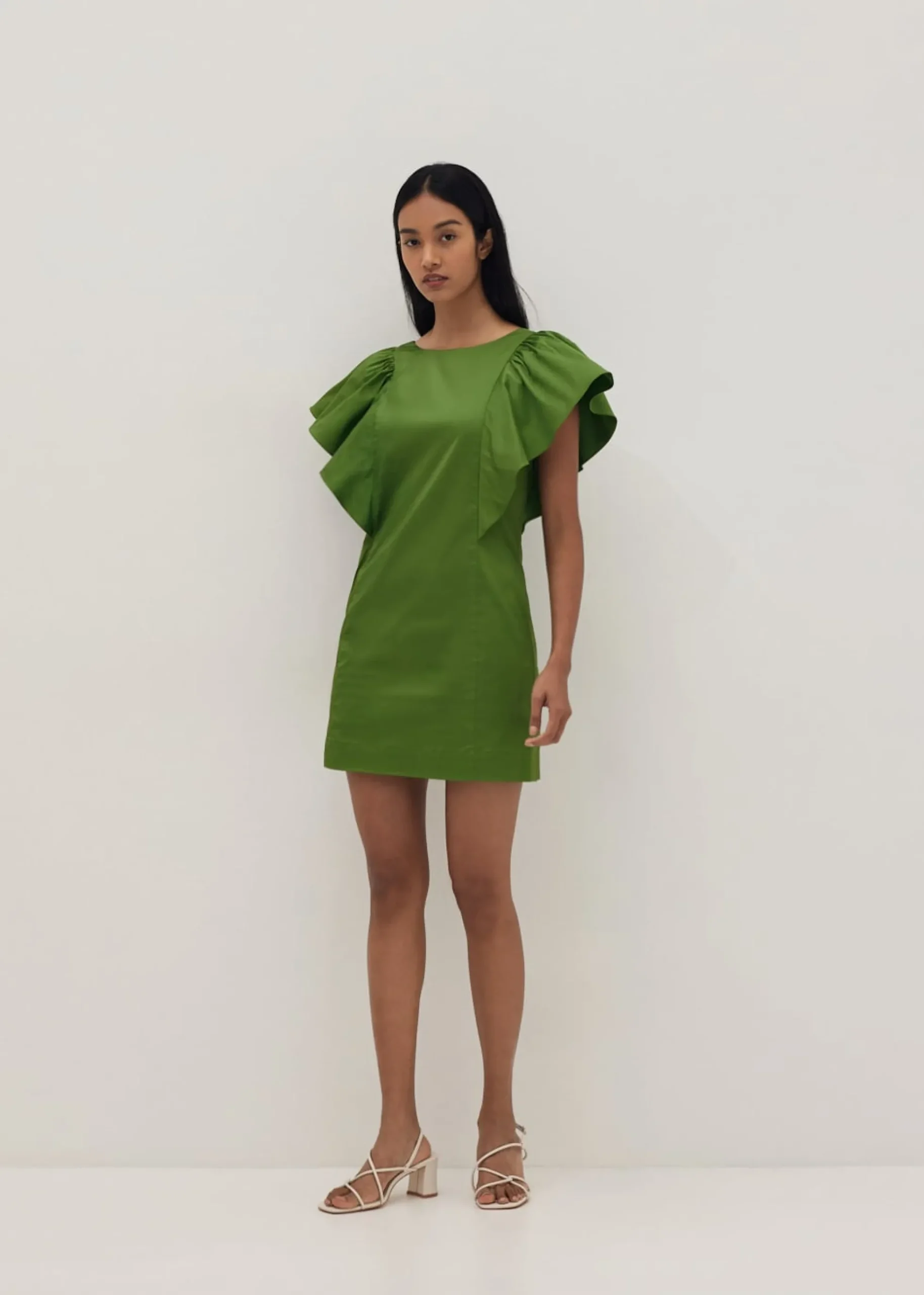 Veronique Ruffle Sleeve Shift Dress