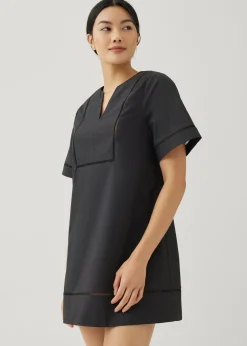 Vienne Cotton Ladder Trim Shift Dress