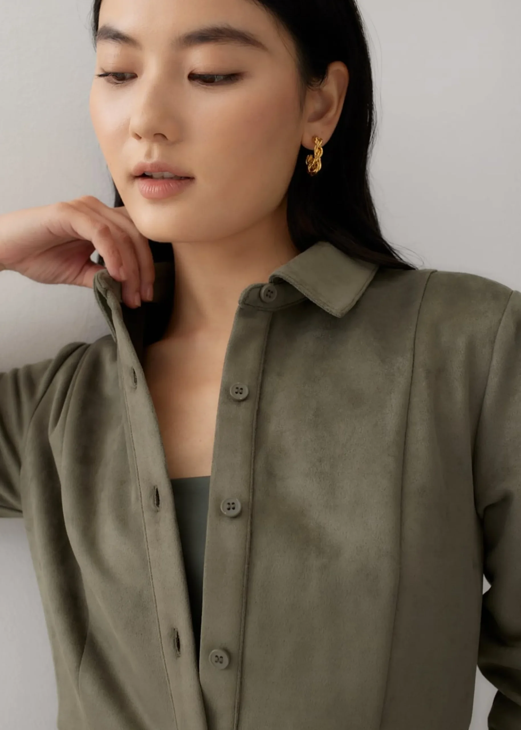 Viktoria Suede Shift Mini Dress