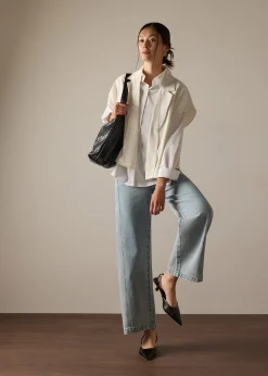 Vina Detachable Sash Melange Front Wrap Top