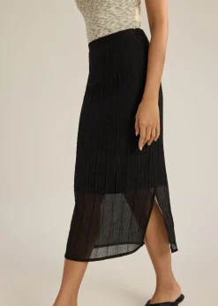 Viv Sheer Textured Column Skirt