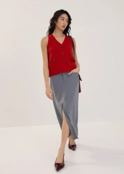 V-Neck Knit Top