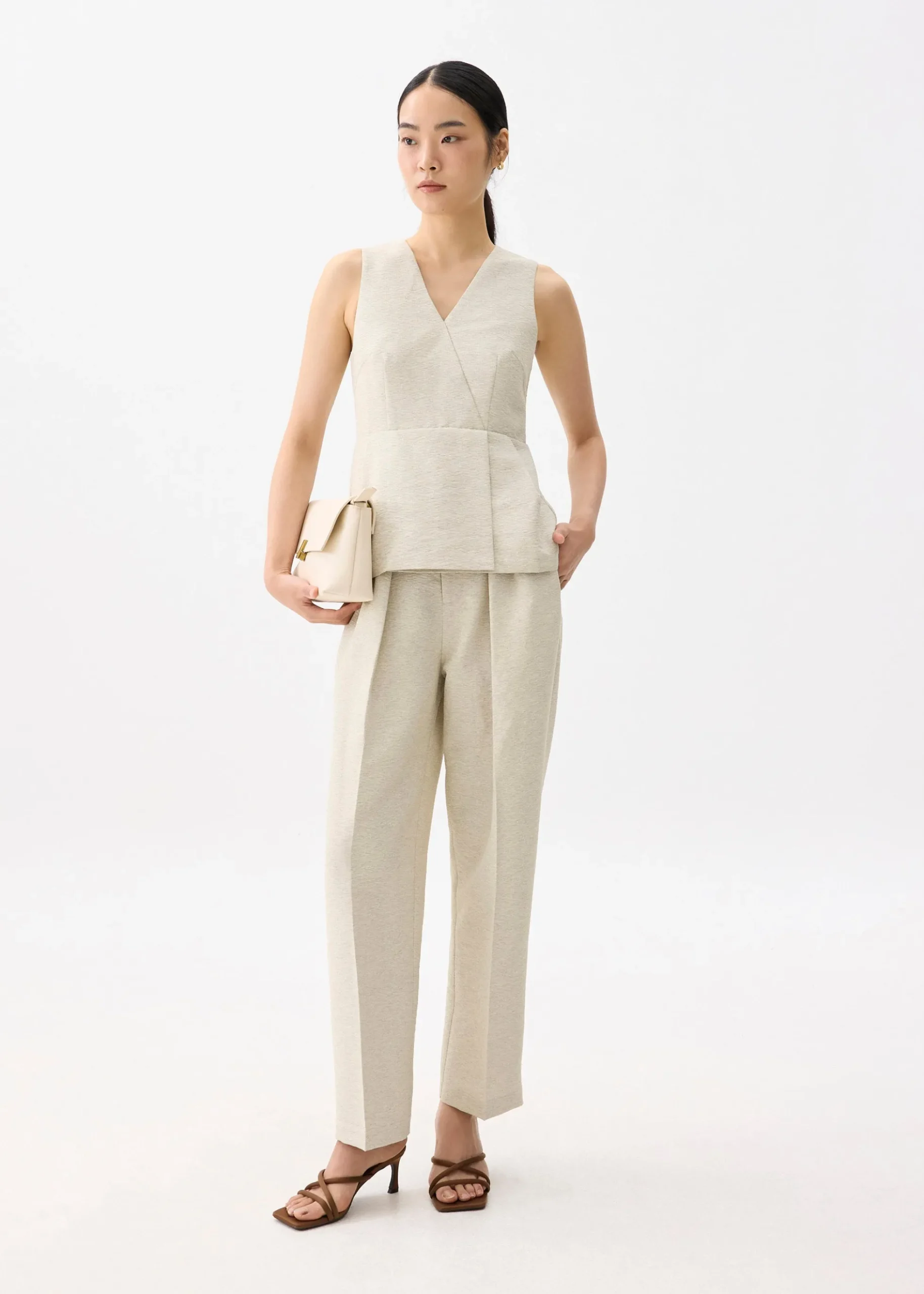 V-neck Peplum Wrap Top