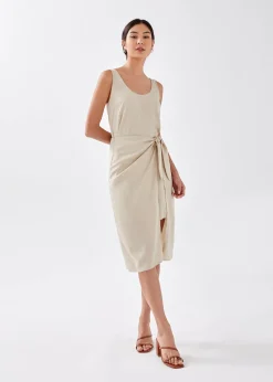 Wavie Front Tie Knot Dress