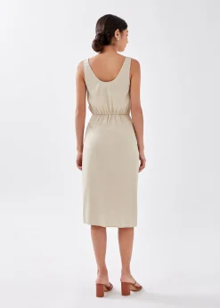 Wavie Front Tie Knot Dress