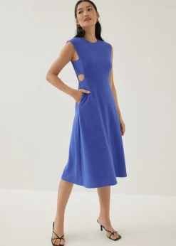 Wenna Textured Fit & Flare Midi Dress