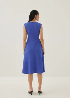 Wenna Textured Fit & Flare Midi Dress
