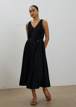 Willa Reversible Sunray Pleated Midaxi Dress