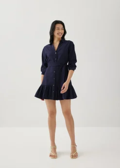 Wynn Rayon Belted Shirt Dress