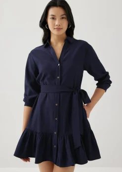 Wynn Rayon Belted Shirt Dress